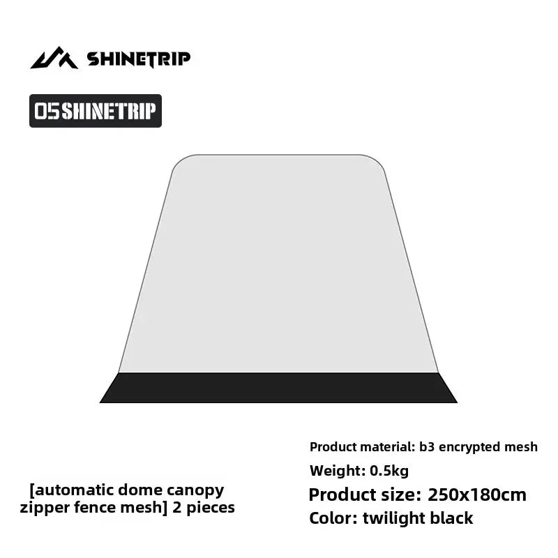 ShineTrip Oversized Dome Tent Quick Setup Tent Waterproof Sunproof Silver Coated Canopy Camping Auto Dome 05 Series Camping Tent
