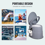 Portable Toilet for Camping Porta Potty with 1.3G Detachable Inner Bucket