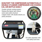 4500Psi PCP Air Compressor High Pressure Auto Stop Air Compressor for Scuba Diving