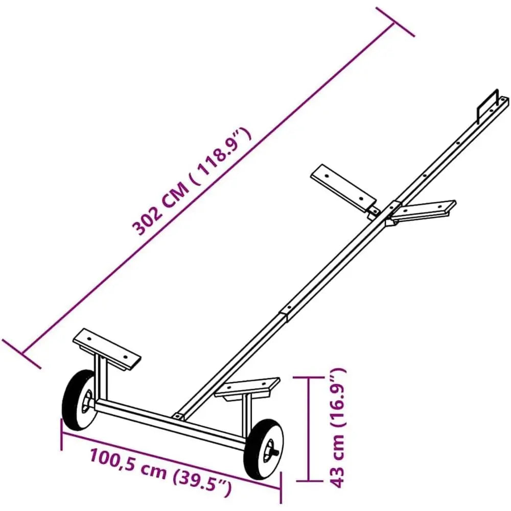 Adjustable Large-Wheel Boat Trailer for Sailing and Motorboats