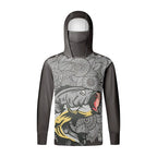 Fishing Shirt Hooded Men Fishing Clothes Outdoor Summer Mask Hoodie