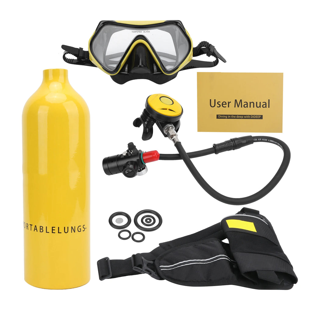 Diving Set with Breather/Relief Valve//Strap/Diving Goggles Oxygen