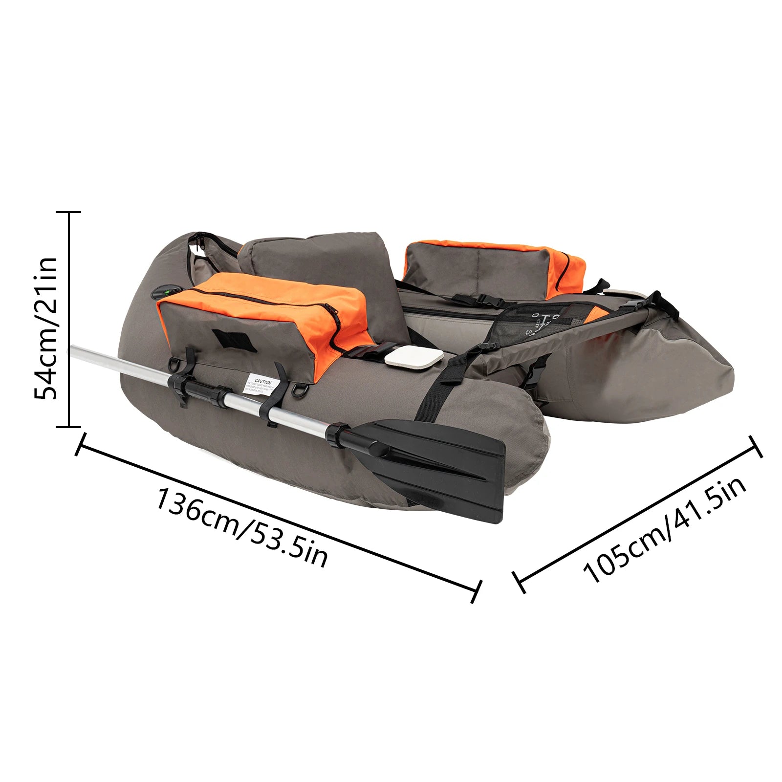 Outdoor Fishing Boat Inflatable Boat Raft with Pump Adjustable Backrest
