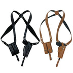 Leather General Vertical Concealed Holster Universal Fit for Most Pistols