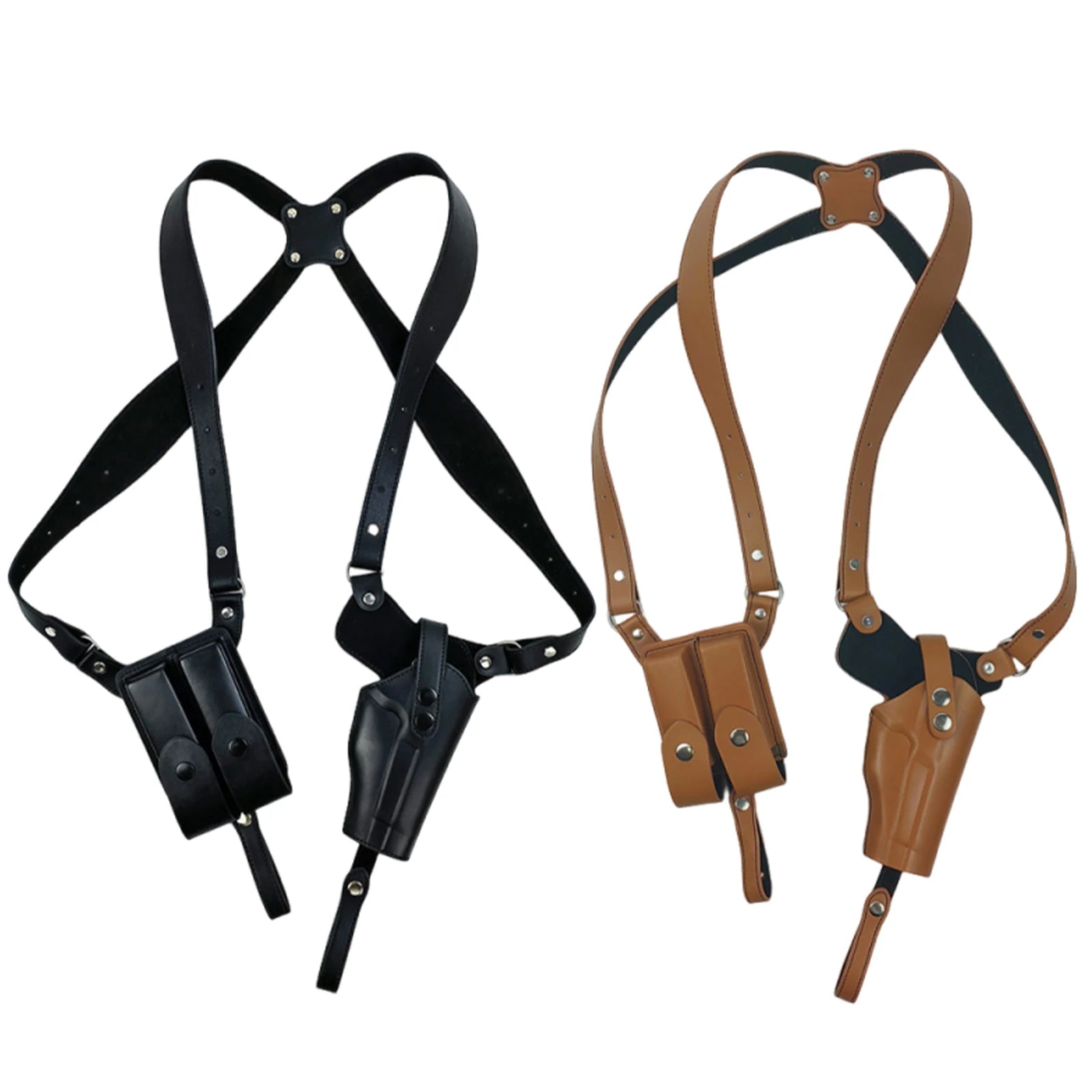Leather General Vertical Concealed Holster Universal Fit for Most Pistols