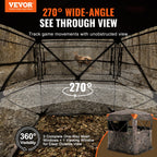 Hunting Blind  270° See Through Ground Blind 1-2 Person for Hunting