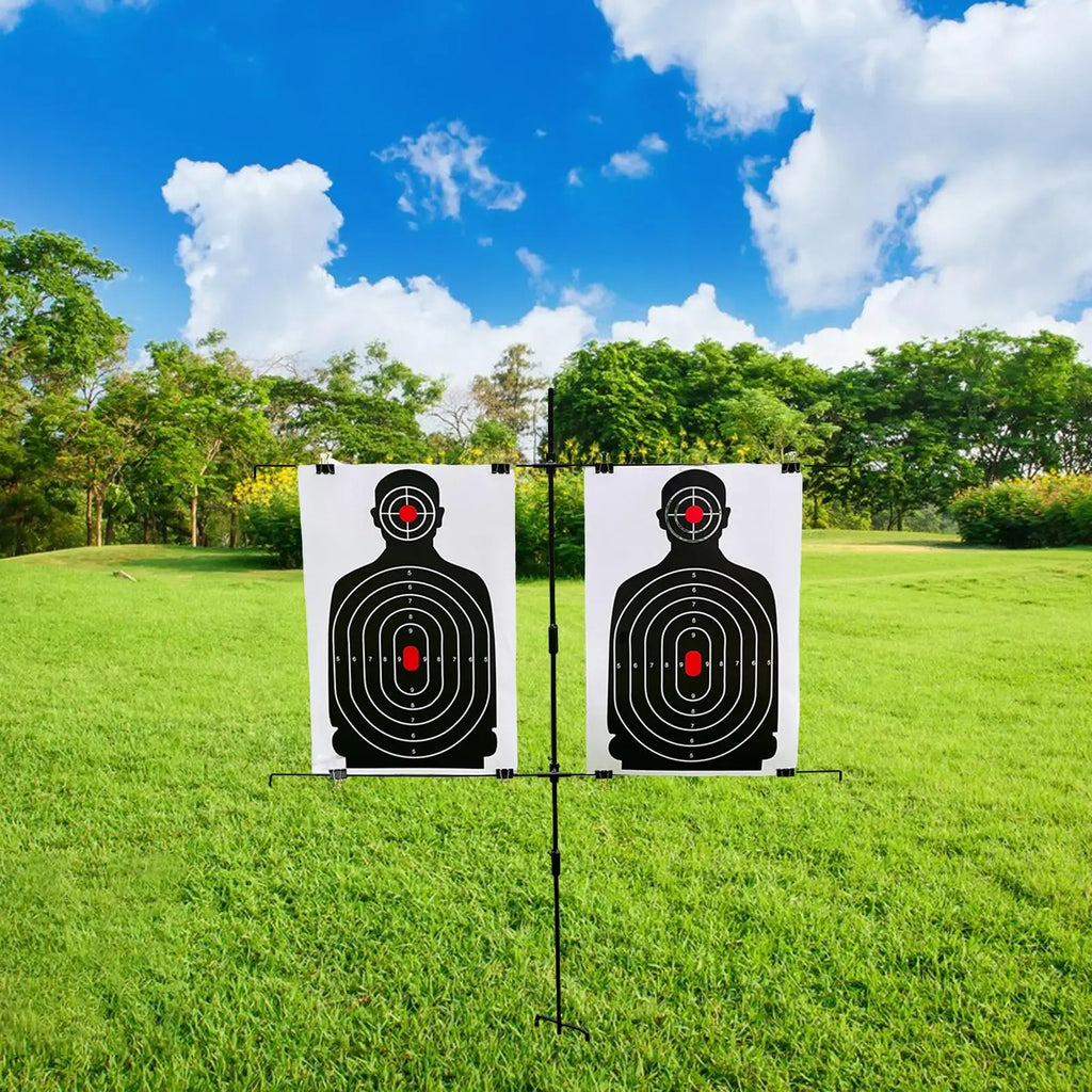 Target Stand Holder Garden with 8 Clips Brackets Outdoors Activities Hunting