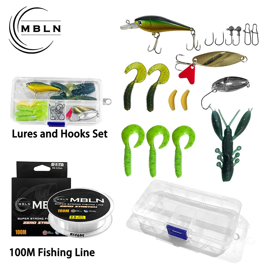 Fishing Rod Fishing Gear Equipment Full Set Fishing Kit