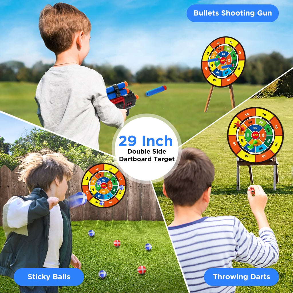 2X Bow Arrow + Guns Toy For Kids Night-Light Archery Stand