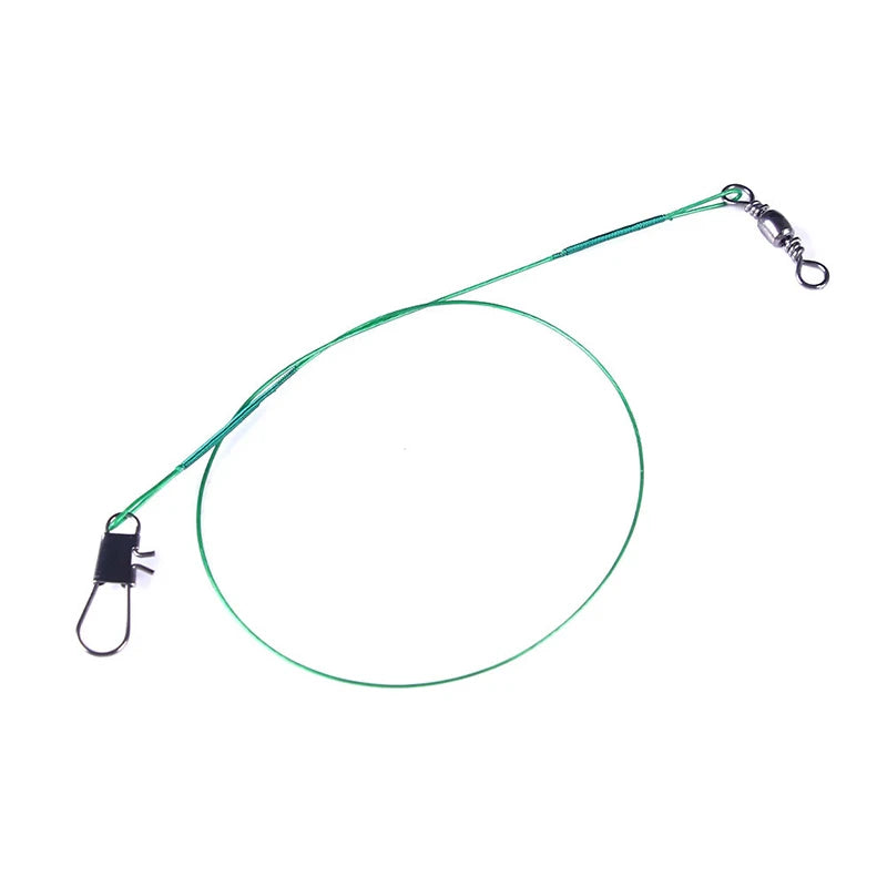 Super Strong Steel Fishing Line  Wire Lead Rotating Snaps