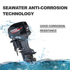 40HP Outboard Motor 2-Stroke 703cc Petrol Boat Engine,20" Long Shaft Water Cooled