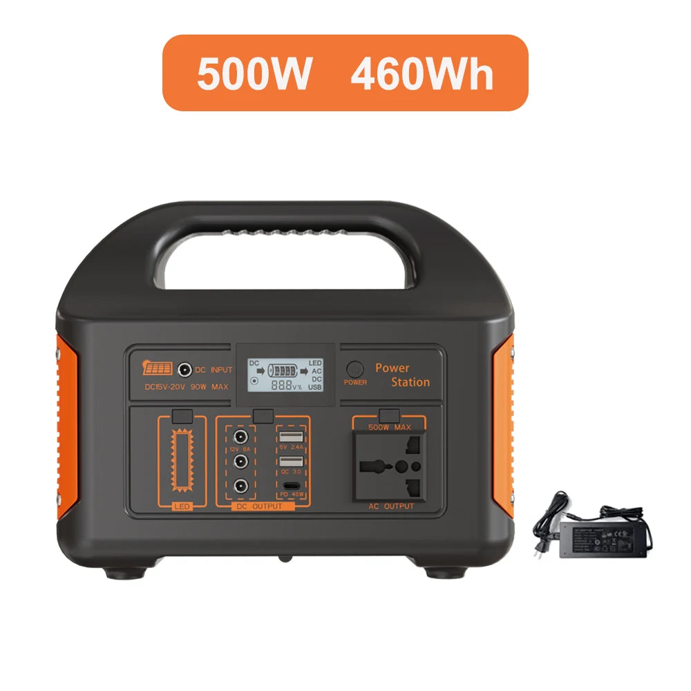 500W 300W Portable Power Station AC 110V  For Camping Home Emergency