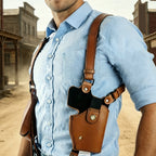 Leather General Vertical Concealed Holster Universal Fit for Most Pistols