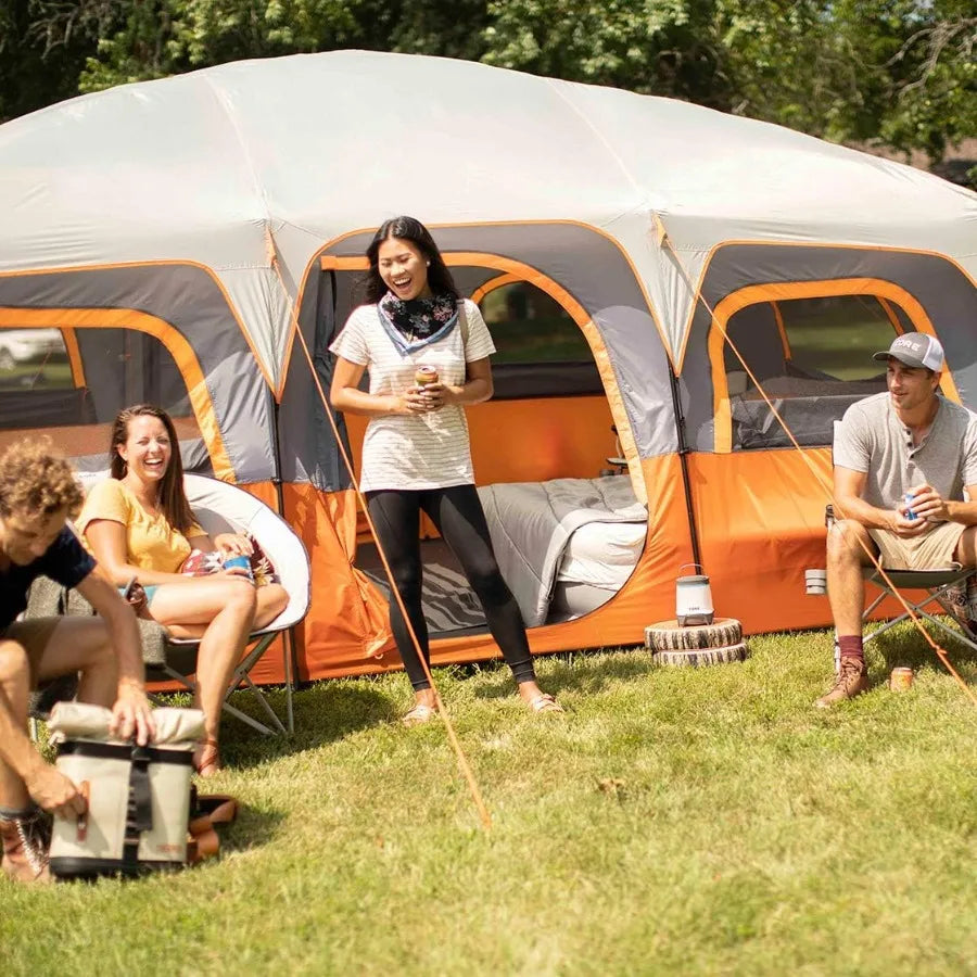 Large Multi Room Cabin Tent for Family Camping: Suitable for 10 to 12 People