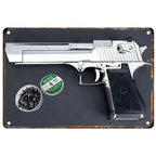 2D Metal Decor Exquisitely Designed Pisto Embodying Military Sophistication, T