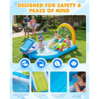 Inflatable Play Center Outdoor/Indoor 98 × 64 × 39 in Kid Pool Slide