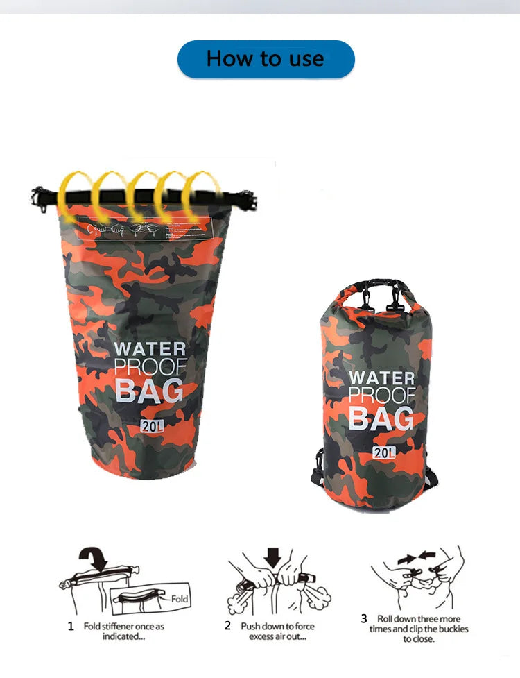 30L Waterproof Swimming Bag Fishing Boating Kayaking Storage Drifting Rafting Bag