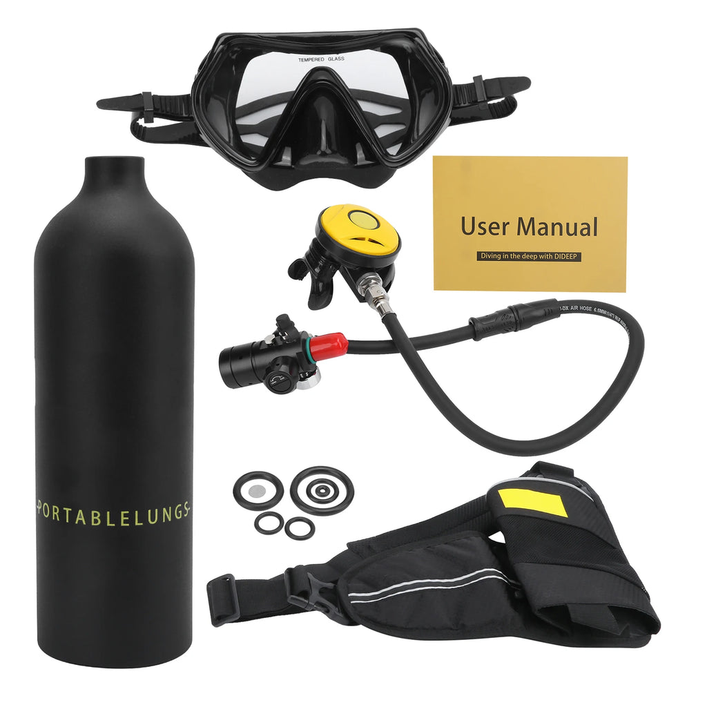 Diving Set with Breather/Relief Valve//Strap/Diving Goggles Oxygen