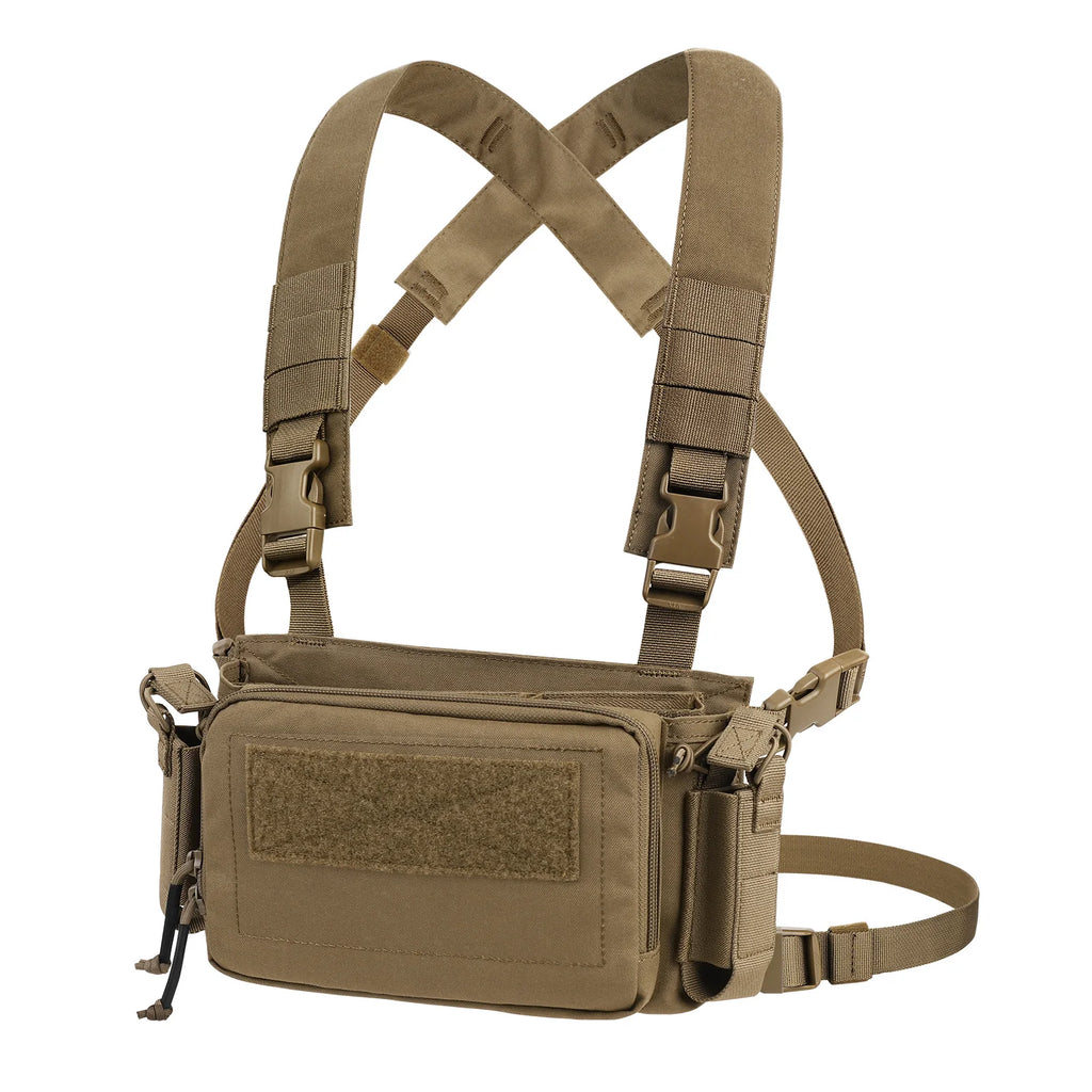 Tactical Micro D3CR Chest Rig with Triple 5.56 7.62 9mm Magazine Pouch