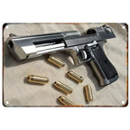2D Metal Decor Exquisitely Designed Pisto Embodying Military Sophistication, T