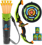 Kids Bow and Arrow Set LED Light Up Archery Toy With 9 Suction Cup Arrows