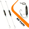 Catfish Fishing Rig - Wood Float & PE Line Single Hook Kit for Carp | Multiple Sizes