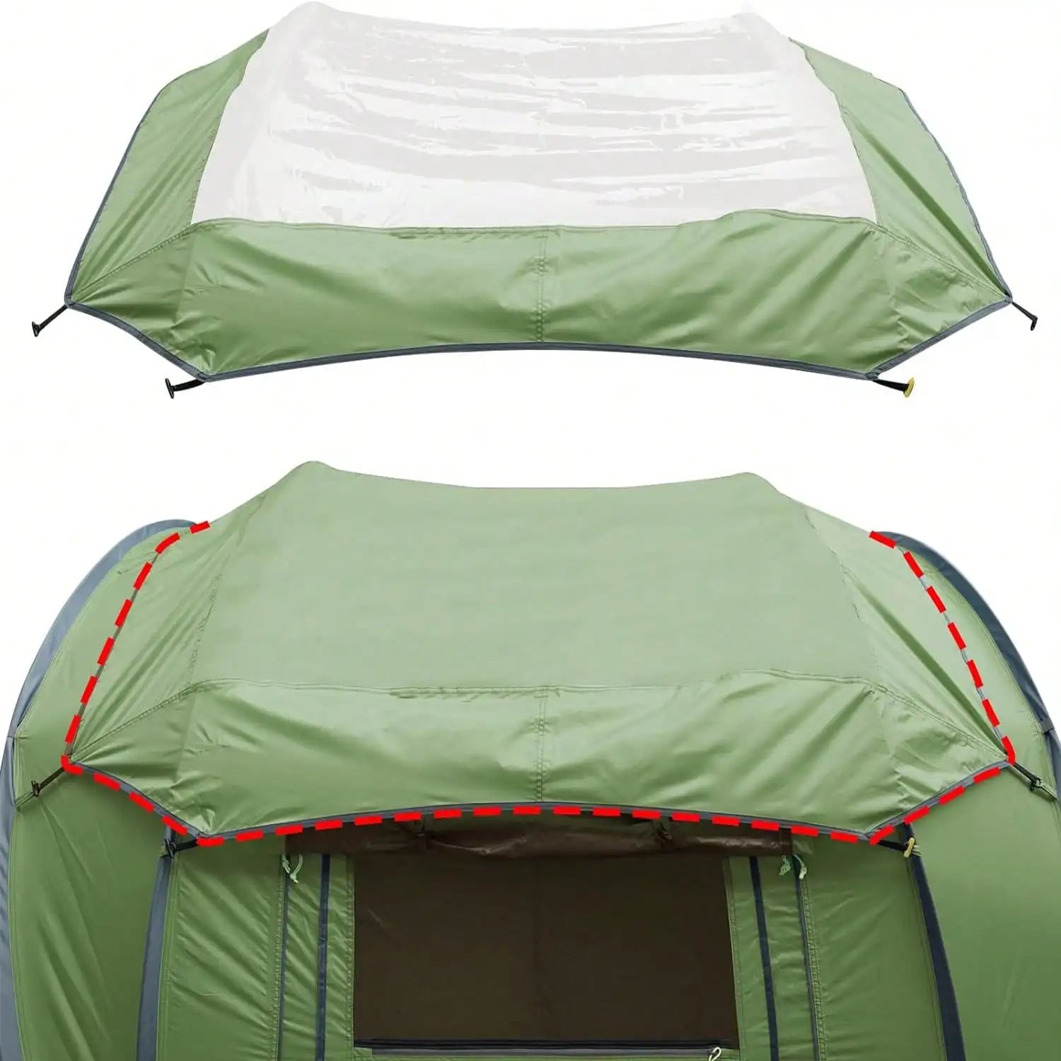 4 Person Pop Up   Instant Family Tents With Skylight & Removable Rainfly,