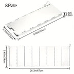 Portable Folding Metal Wind Shield for Outdoor Cooking - Adjustable Angle for Camping, Picnic & Grill