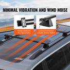 Roof Rack Cross Bars with Grooved Side Rails 200lbs Crossbars with locks