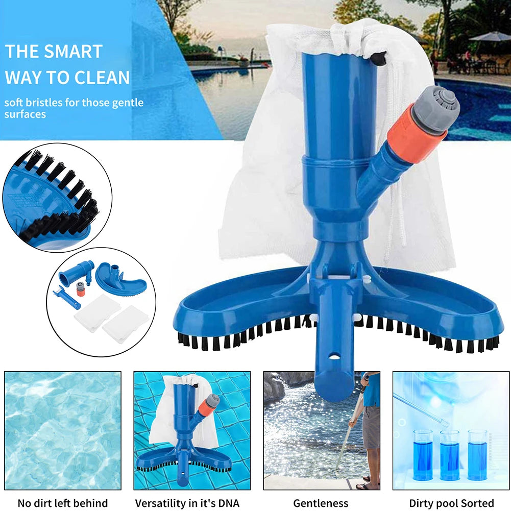 Professional Pool Cleaning Suction Set with Brush Multipurpose Pool Vacuum