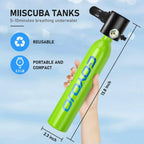 GOYOJO Mini Scuba Tank 0.5L Reusable Portable Diving Tank & Emergency Pony Bottle Air Suitable for Freediving, Snorkeling