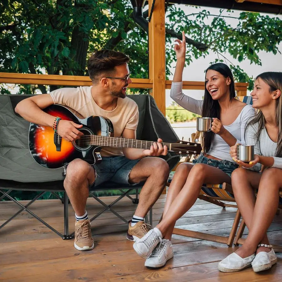 Double Camping Chair, 2 Person Oversized Loveseat for Adults,