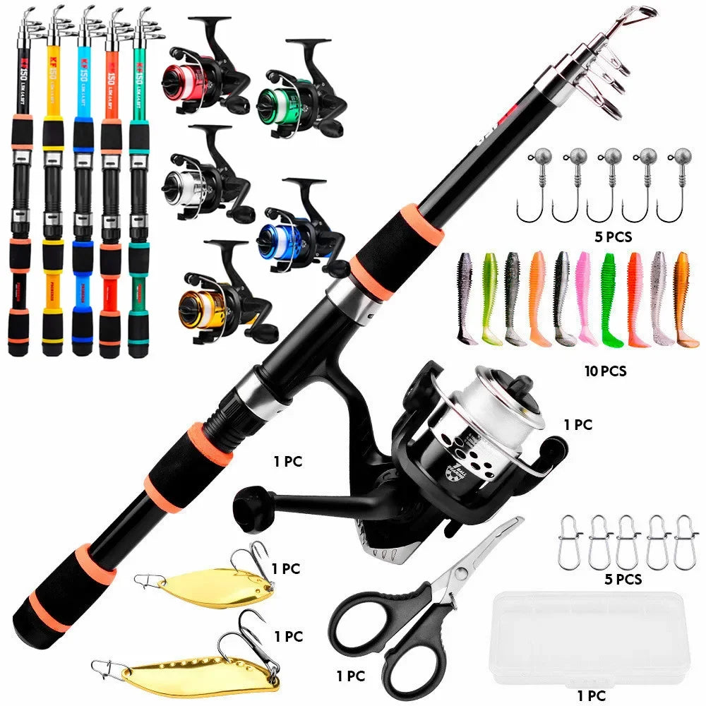 Fishing Rod And Reel Bait Full Kit