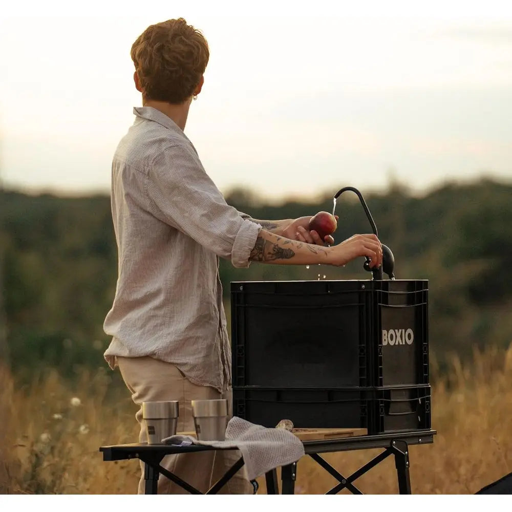 Compact Mobile Sink for Camping, Garden, Outdoor Events,