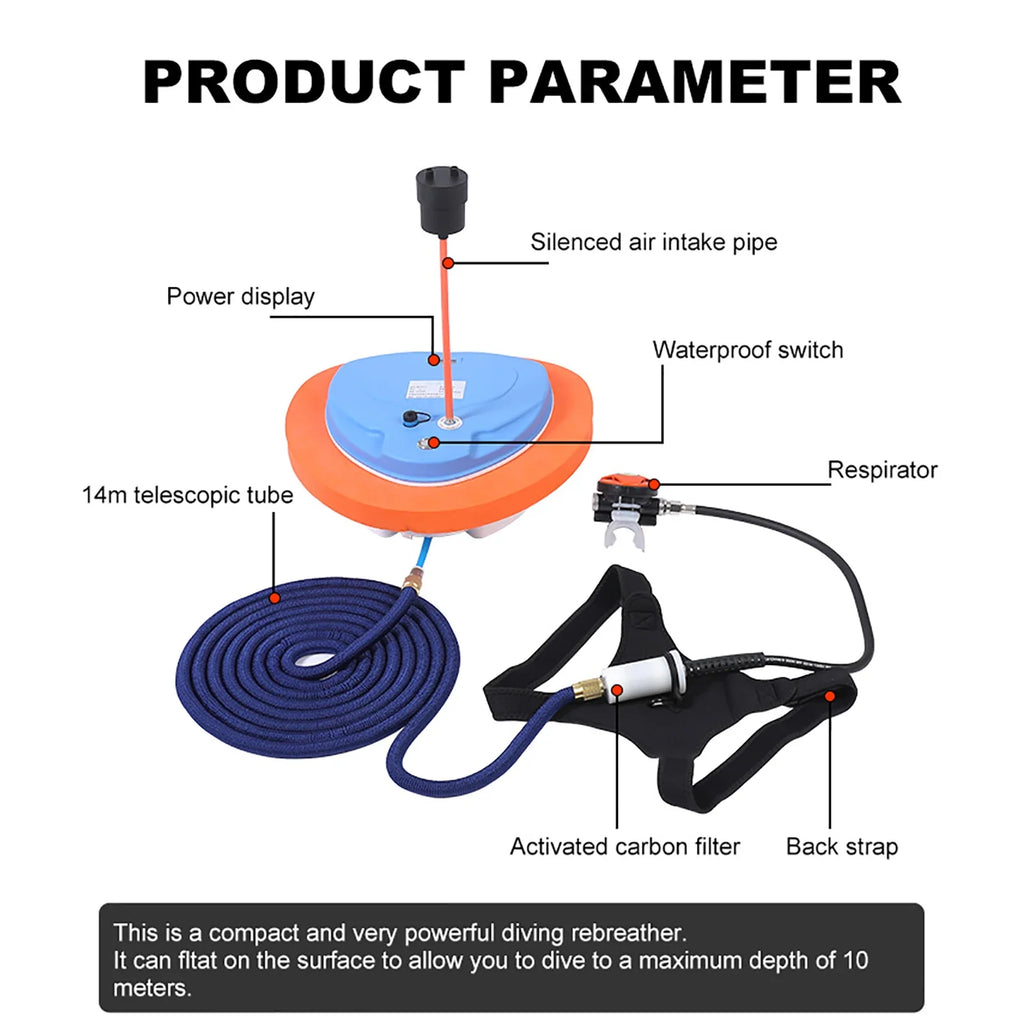 TUXING Scuba Diving Snorkel Equipment Diving Mobile Ventilator