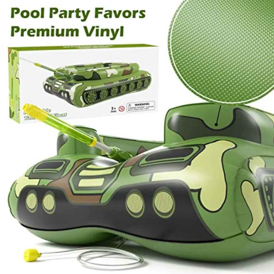 Inflatable Tank Swimming Pool Floaties with Water Cannon Gun