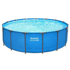 15’ x 48" Above Ground Pool, Round Metal Frame Swimming Pool for Backyard, Blue, Pool ONLY,