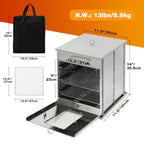 Lineslife Foldable Camping Oven 2 Tier Grill PortablelPropane Wood Camping Stove