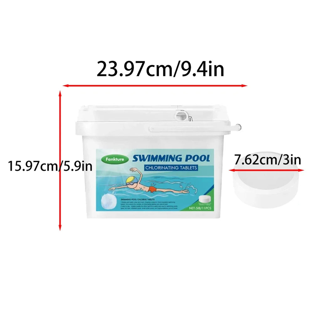 3 Inch 40Lbs Pool Chlorine Tablets - Stabilized Chlorine Tablets for Hot Tubs,Swimming Pools and Spas - Slow Dissolving - Indivi