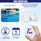 3 Inch 40Lbs Pool Chlorine Tablets - Stabilized Chlorine Tablets for Hot Tubs,Swimming Pools and Spas - Slow Dissolving - Indivi