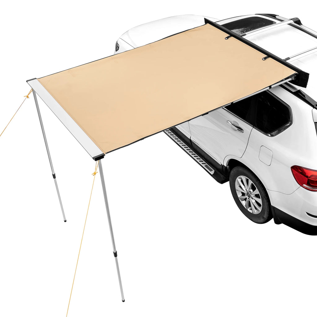 Retractable Car  Awning with Waterproof Storage Bag for Truck SUV Van Campers