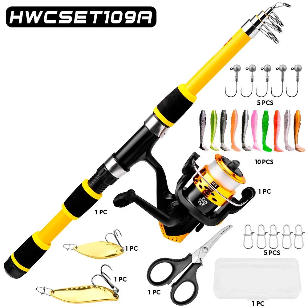 Fishing Rod And Reel Bait Full Kit