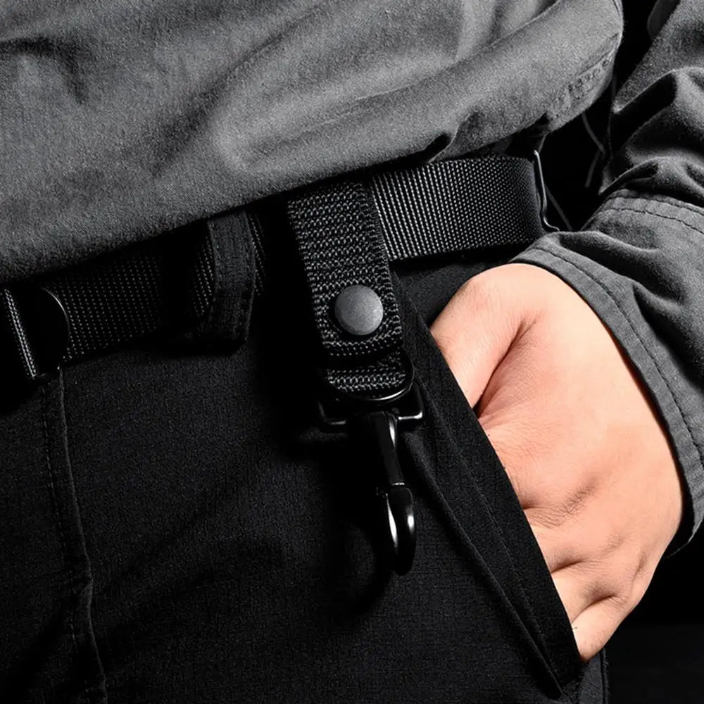 1PCS Tactical Molle Key Ring Chain Gear Clip Key Keeper Keychain