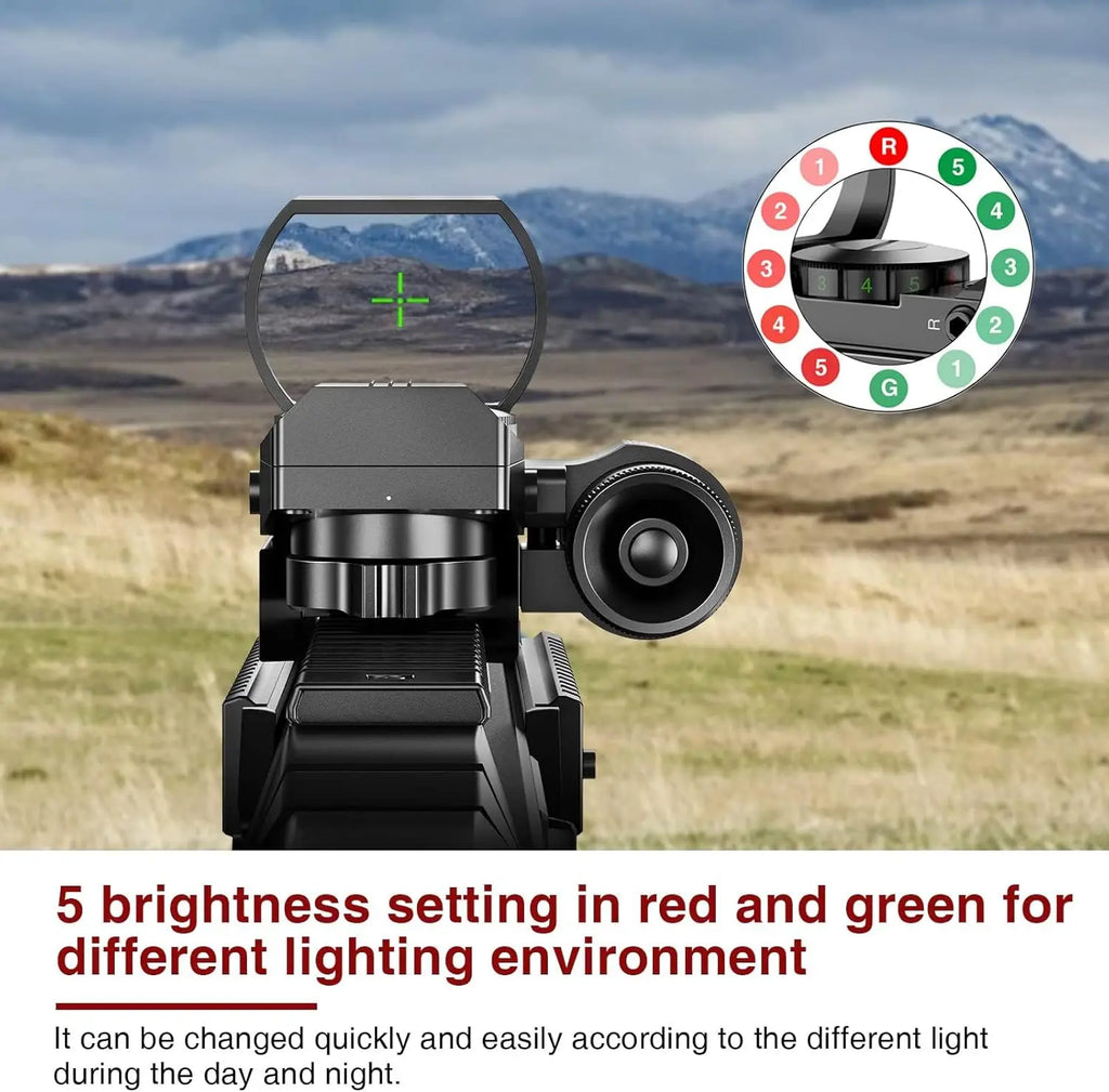 1X22X33 Reflex Sight Red Dot Sight Red Green 4 Reticle Optics with laser