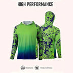 Fishing Shirt Hooded Men Fishing Clothes Outdoor Summer Mask Hoodie
