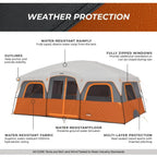 Large Multi Room Cabin Tent for Family Camping: Suitable for 10 to 12 People