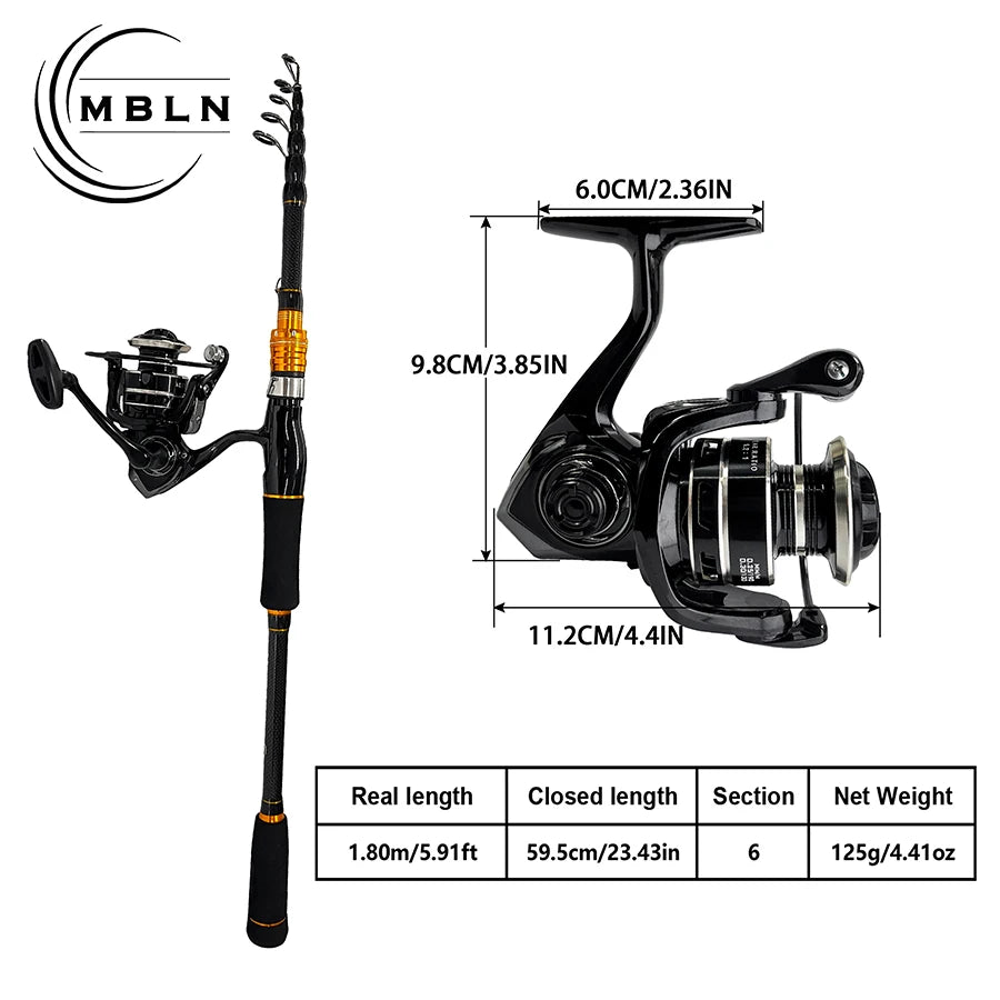 Fishing Rod Fishing Gear Equipment Full Set Fishing Kit
