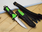 Outdoor Dive Rescue Knife Stainless Steel Leg Straps Emergency Rope Cutter Tactical Fixed Blade for Camping Survival Fishing