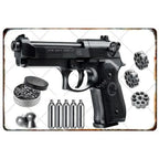 2D Metal Decor Exquisitely Designed Pisto Embodying Military Sophistication, T