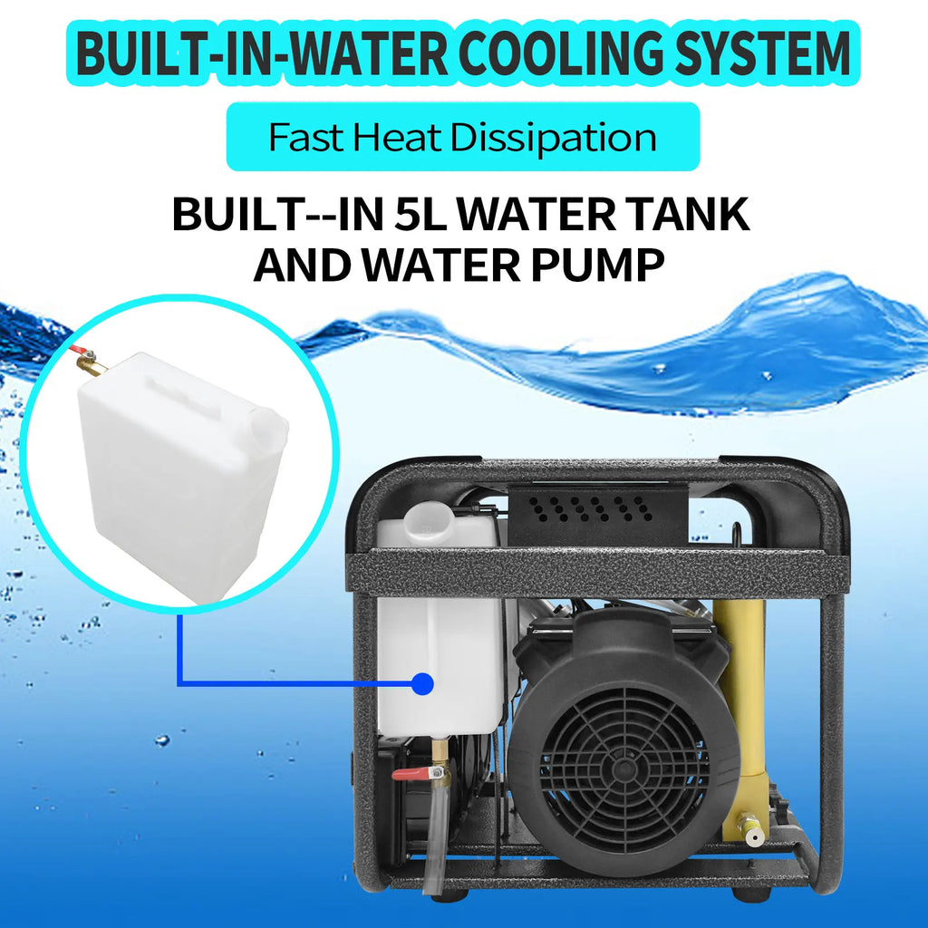 300Bar PCP Air Compressor With Double Filtration Auto-Stop Compressor